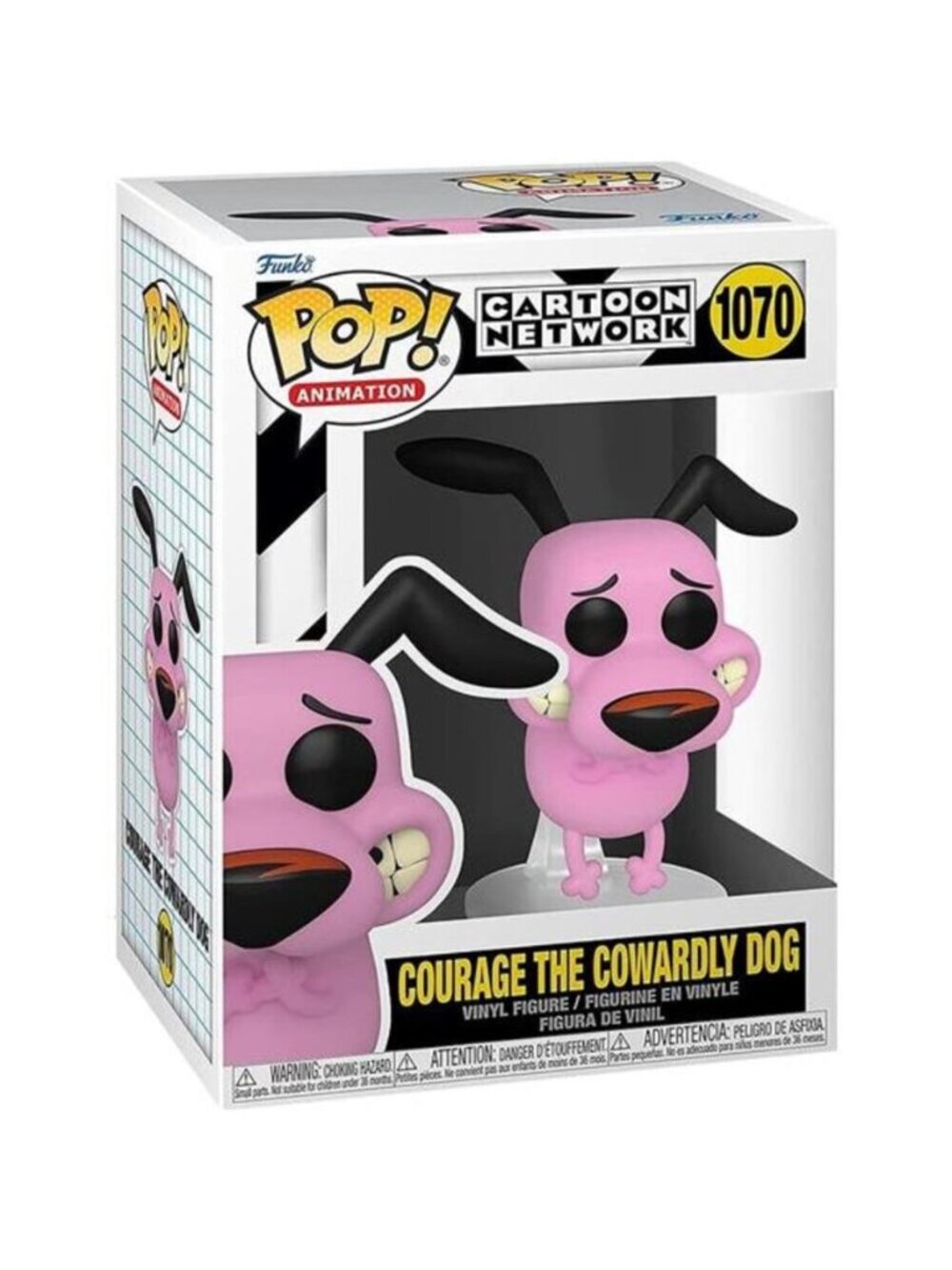 FUNKO POP FLOCKED COURAGE THE COWARDLY DOG GEMINI EXCLUSIVE VINYL FIGURE -8935